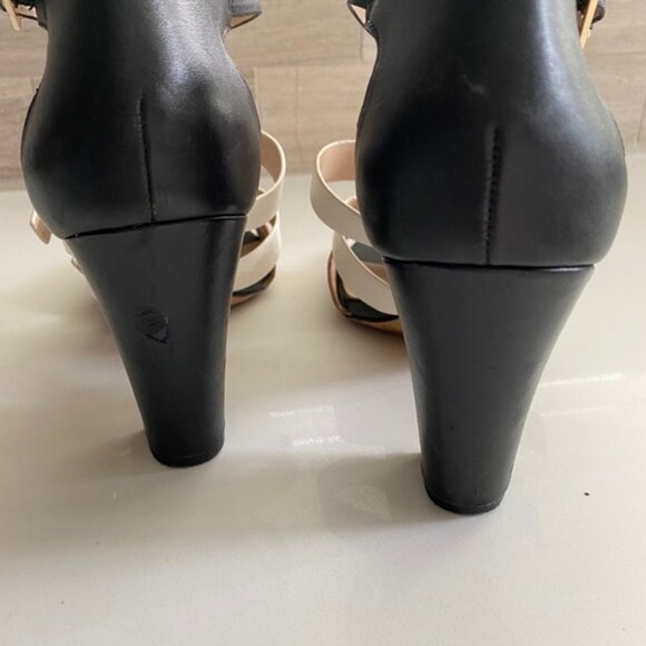 Vince Camuto Stap Open Toe Heels - Picture 4 of 5